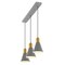 Jonathan Y Apollo 33.5" 3-Light Mid-Century Modern Iron Adjustable Linear LED Pendant, Gray/Brass Gold JYL6134C - alternate 1