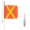 Safetywhips Warning Whip Heavy Duty Whip with Flag, White Whip, Orange Flag, Yellow Reflective X, 96 Length W08-X - alternate 1