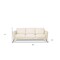 Homeroots 83" Cream Leather Sofa With Black Legs 491286 - alternate 4