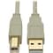 Tripp Lite USB 2.0 Hi-Speed A/B Cable M/M 28/24 AWG 480 Mbps Beige 10FT 10ft U022-010-BE - alternate 1