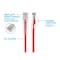 Monoprice Slim Cat6 Utp Cable 7 ft.Red 14814 - alternate 2