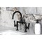 Kingston Brass Bridge Bathroom Faucet with Brass Pop-Up, Matte Black KS2170TKL - alternate 3