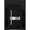 Vdomdoors Steel Door Deux 6072 Black Enamel 2 Sidelight and Transom Window Sidelite Entry Door Painted W14+36 DEUX6072EXD-BLK-W14+36+14 x H80+16-RH-I - alternate 1