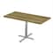Correll Rectangle Cafe Table W/ Cross Base, 48 in W, 30 in L, 29 in H, Particleboard Top, Colonial Hickory SCT3048-53-98-53 - alternate 1