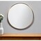 Homeroots 32" Antiqued Brushed Brass Round Wall Mirror 401208 - alternate 5