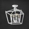 Jonathan Y Plains 12" 4-Light Modern Farmhouse Metal Open-Frame Pagoda LED Semi Flush Mount Mini Lantern, White JYL7610E - alternate 7