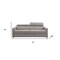 Homeroots 81" Light Gray Fabric Sleeper Sofa 719430 - alternate 4