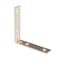 Prosource Corner Brace, 3 in L, 3 in W, 3/4 in H, Steel, Bright Brass, 2.6 mm Thick Material CB-S03-C4PS - alternate 1