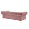 Homeroots 91" Rust Velvet Chesterfield Solid Wood Sofa 543958 - alternate 7