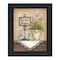 Homeroots Powder Room 3 Black Framed Print Wall Art 407805 - alternate 1