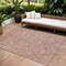 Homeroots 9' X 12' Pink And Brown Moroccan Washable Indoor Outdoor Area Rug 605137 - alternate 1