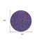Homeroots 8' Navy Blue And Dark Pink Round Geometric Washable Indoor Outdoor Area Rug 599222 - alternate 3