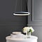Jonathan Y Brice 15.75" Modern Contemporary Metal Round Dimmable Integrated LED Pendant, Blue JYL7202D - alternate 6
