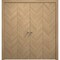 Sartodoors Sliding Closet Double Bi-fold Doors 72 x 80 inches, Ego 5005 Natural Oak, Sturdy Tracks Moldings T EGO5005DBF-SNA-72x80 (4* 18x80) - alternate 1