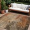 Homeroots 10' X 14' Khaki Brown And Copper Abstract Washable Indoor Outdoor Area Rug 606139 - alternate 1