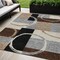 Homeroots 5' X 8' Pewter Gray And Black Geometric Washable Indoor Outdoor Area Rug 612588 - alternate 1