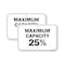 Signmission Maximum Capacity 25%, 18'' X 24'' 2 Signs, Heavy Gauge Aluminum, 2PK A-1824-2PACK-25459 - alternate 1