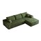 Homeroots 107" Green Corduroy Modular Compression Foam Sofa With Toss Pillows 712966 - alternate 1