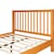 Homeroots Brown Slat Back Solid Wood Queen Bed Frame 523640 - alternate 4
