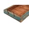 Homeroots 21in Natural And Turquoise Solid Wood Handmade Serving Tray With Handles 724227 - alternate 3