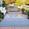 Homeroots 3' X 5' Blue And Gold Nautical Washable Indoor Outdoor Area Rug 631029 - alternate 4