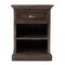 Homeroots Black Wash Nightstand With Shelves 397623 - alternate 1