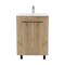 Homeroots 18" Natural Wood Freestanding Bathroom Vanity With White Sink And Medicine Cabinet With Mirror 546367 - alternate 4