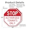 Signmission Stop Authorized Tenants Only, 10 inch X 10 inch, Plastic Sign, 2PK OC-P-2PACK-10-300 - alternate 4