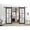 Sartodoors Sturdy Double Barn Door with Frosted Glass Planum 2122 36x96 (2* 18x96) Solid Core Modern Interior PLANUM2122DB-CA-36 x 96 (2* 18x96) - alternate 5