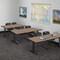 Regency Cain T-Base Training Seminar Table W/ 2 Zeng Stack Chairs, 72 in W, 24 in L, Noble Oak MTRCT7224NO44BK - alternate 6