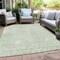 Homeroots 9' X 12' Mint Green And Ivory Geometric Washable Indoor Outdoor Area Rug 595095 - alternate 7