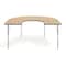 Flash Furniture Commercial Adjustable Height Horseshoe Activity Table-Standard Legs in LT NAT XU-A6066-HRSE-LTNAT-T-A-GG - alternate 5