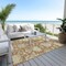 Homeroots 3' X 5' Copper Green And Ivory Floral Washable Indoor Outdoor Area Rug 605217 - alternate 4