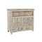 Homeroots 50" White Distressed Reclaimed Wood Open And Enclosed Storage Entertainment Center 522829 - alternate 4
