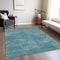 Homeroots 8' X 10' Teal Blue Washable Indoor Outdoor Area Rug 598863 - alternate 6
