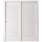Sartodoors Sliding Closet Bypass Doors 72x84 inches White Solid Core Modern Interior ROYAL9888DBD-EMAL-7284 - alternate 1