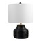 Jonathan Y Malone 20" Modern Transitional Ribbed Tapered Ginger Jar Resin/Metal LED Table Lamp, Black JYL5517A - alternate 7