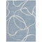 Homeroots 5' X 8' Denim Blue And Ivory Abstract Washable Indoor Outdoor Area Rug 597470 - alternate 4