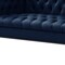 Homeroots 85" Navy Blue Faux Leather Manufactured Wood Sofa 543963 - alternate 5