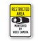 Signmission Restricted Area Monitored By Video Camera No. 2, Heavy-Gauge Aluminum, 18" H, A-1824-24760 A-1824-24760 - alternate 1