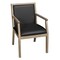 Regency Regent WallGuard Guest & Reception Waiting Room Wood Side Chair - Noble Oak / Black Vinyl 9875NOBK - alternate 1