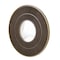 Homeroots 32" Brown And Gold Round Wood And Metal Framed Accent Mirror 485112 - alternate 3