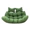 Leisuremod 2-Person Hanging Egg Chair Cushion, Weather-Resistant, Headrest & Zippered Cover ES52C-DG - alternate 1