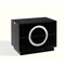 Homeroots 24" Croc Black Lacquer Faux Crocodile 2 Drawer Nightstand 284145 - alternate 1