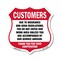 Signmission Restricted Area Shield Sign Customers Du, 12 Inch X 12 Inch, Aluminum Metal Sign SHI-A-12-458 - alternate 1