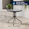 Flash Furniture Round Table Set, Aluminum, Glass, Metal, Plastic, Rattan, Clear TLH-087RD-037GY2-GG - alternate 6