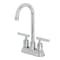 Kingston Brass Double-Handle 4" Centerset High-Arc Bar Faucet, Polished Chrome FB8491CML - alternate 1