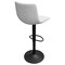 Leisuremod Tilbury Modern Adjustable Bar Stool With Footrest and 360-Degree Swivel, Light Grey TS29LGR - alternate 3