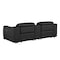 Homeroots 93in Black and Silver Italian Leather Power Reclining Loveseat With Storage 720570 - alternate 5