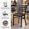 Flash Furniture HERCULES Black Ladder Back Metal Restaurant Chair - Mocha Vinyl Seat, 4PK 4-XU-DG694BLAD-MCHV-GG - alternate 5